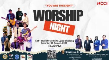 NCCI Gelar “You’re The Light” Worship Night 2026 di Meikarta, Hadirkan Harapan di Tengah Pergumulan