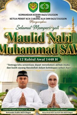 Dandim 0623/Cilegon Ucapkan Selamat Memperingati Maulid Nabi Muhammad SAW 1448 Hijriah, Mari Kita Bersama Teladani Akhlak Rasulullah