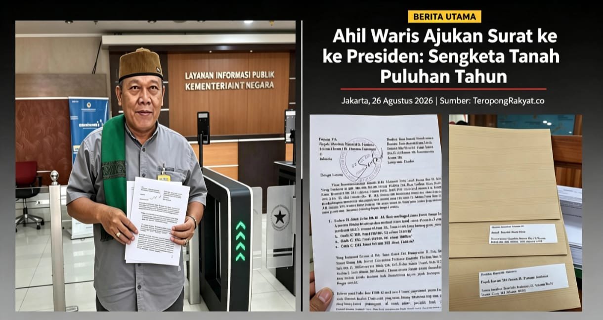 Sengketa Tanah 40 Tahun Belum Tuntas, Ahli Waris Minta Presiden Beri Perlindungan Hukum