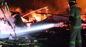 Bekas Kandang Kambing di Asrikaton Pakis Terbakar
