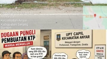 Warga Mengeluh, Dugaan Pungli Pengurusan KTP di UPT Capil Anyar Disorot: Profesionalitas Dipertanyakan