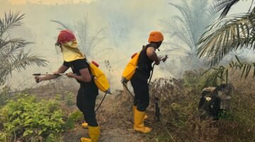 Brimob Polda Jambi Gerak Cepat Padamkan Karhutla di Kabupaten Tebo