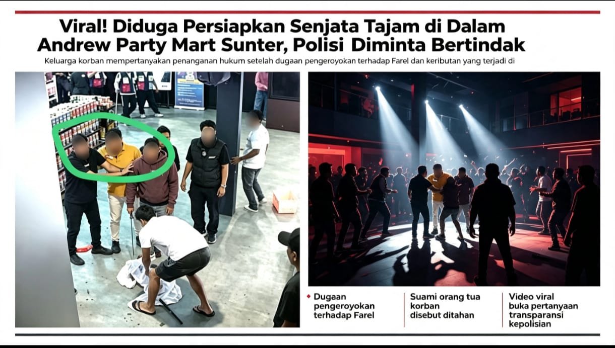 Viral! Diduga Persiapkan Senjata Tajam di Dalam Andrew Party Mart Sunter, Polisi Diminta Bertindak