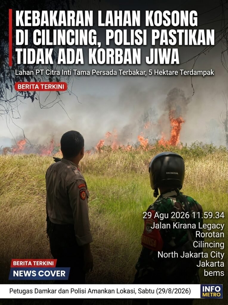 Portal Berita Indonesia dan Dunia Terkini Hari Ini, Update Harian Terbaru, Terlengkap, Tajam, Aktual dan Berimbang. Kebakaran Lahan Kosong di Cilincing, Polisi Pastikan Tidak Ada Korban Jiwa - Teropong Rakyat