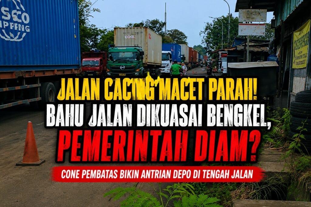 Portal Berita Indonesia dan Dunia Terkini Hari Ini, Update Harian Terbaru, Terlengkap, Tajam, Aktual dan Berimbang. Jalan Cacing Macet Parah, Bahu Jalan Dikuasai Bengkel: Siapa yang Membiarkan? - Teropong Rakyat