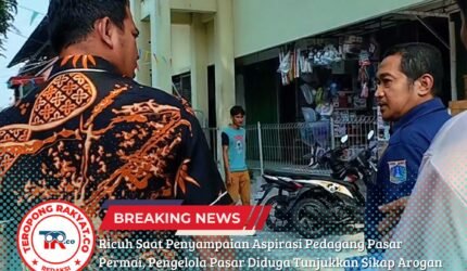 Ricuh Saat Penyampaian Aspirasi Pedagang Pasar Permai, Pengelola Pasar Diduga Tunjukkan Sikap Arogan - Teropong Rakyat