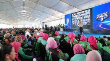 5.150 Pengemudi Ojol Ikuti Gebyar Keselamatan Lalu Lintas Korlantas Polri di Serpong