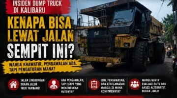 Dump Truck Disebut untuk Aktivitas Tambang Terbakar di Permukiman Kalibaru, Warga Pertanyakan Rute dan Pengawasan