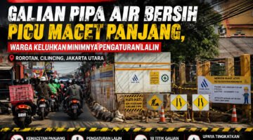 Galian Proyek PAM di Rorotan Tuai Sorotan, Warga Keluhkan Kemacetan dan Minimnya Pengaturan Lalu Lintas