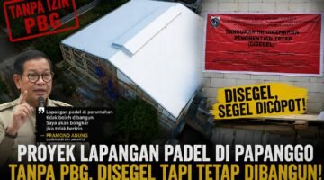 Diduga Langgar Aturan Gubernur, Proyek Lapangan Padel Tanpa PBG di Papanggo Tetap Berjalan Meski Disegel