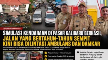 Simulasi Kendaraan di Pasar Kalibaru Berhasil, Jalan yang Bertahun-Tahun Sempit Kini Bisa Dilintasi Ambulans dan Damkar