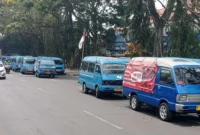 Demo sopir angkot di malang 