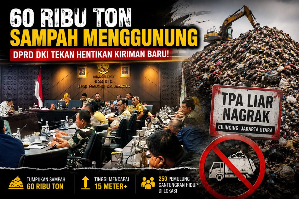 Portal Berita Indonesia dan Dunia Terkini Hari Ini, Update Harian Terbaru, Terlengkap, Tajam, Aktual dan Berimbang. Gunungan Sampah 60 Ribu Ton di Nagrak Disorot DPRD DKI, Tingginya Capai 15 Meter - Teropong Rakyat