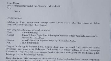 Ketua Kelompok Tani Sejahtera Maju Jaya Minta Ketum HMTN-MP Asril Naska Turun ke Lahan Sengketa 415 Hektare