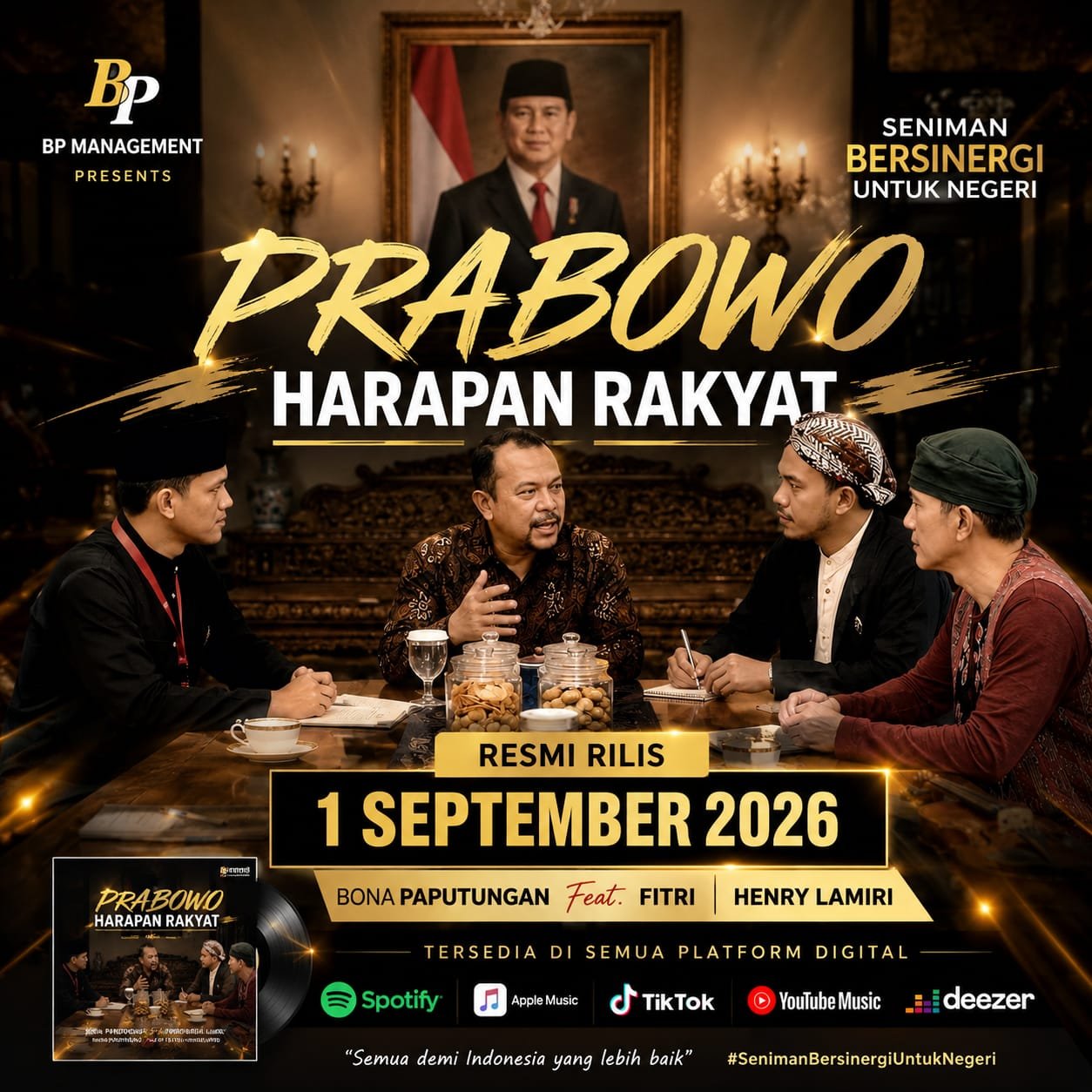 Portal Berita Indonesia dan Dunia Terkini Hari Ini, Update Harian Terbaru, Terlengkap, Tajam, Aktual dan Berimbang. Lewat 8 Lagu, Bona Paputungan Sampaikan Pesan Rakyat: Berantas Korupsi, Hapus Ketimpangan, Sejahterakan Seluruh Bangsa! - Teropong Rakyat