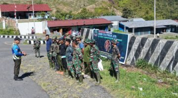 HUT TNI Ke-81 Tahun 2026, Kodim 1714/Puncak Jaya : TNI Peduli Sampah Bersama Masyarakat