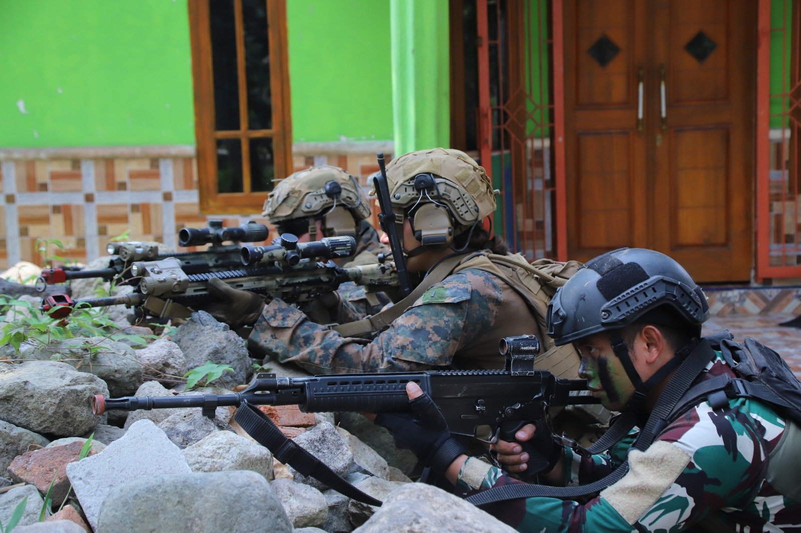 Marine Force Lampung Uji Kemampuan Tempur Jarak Dekat Serta Serangan Malam Di SGS 2026