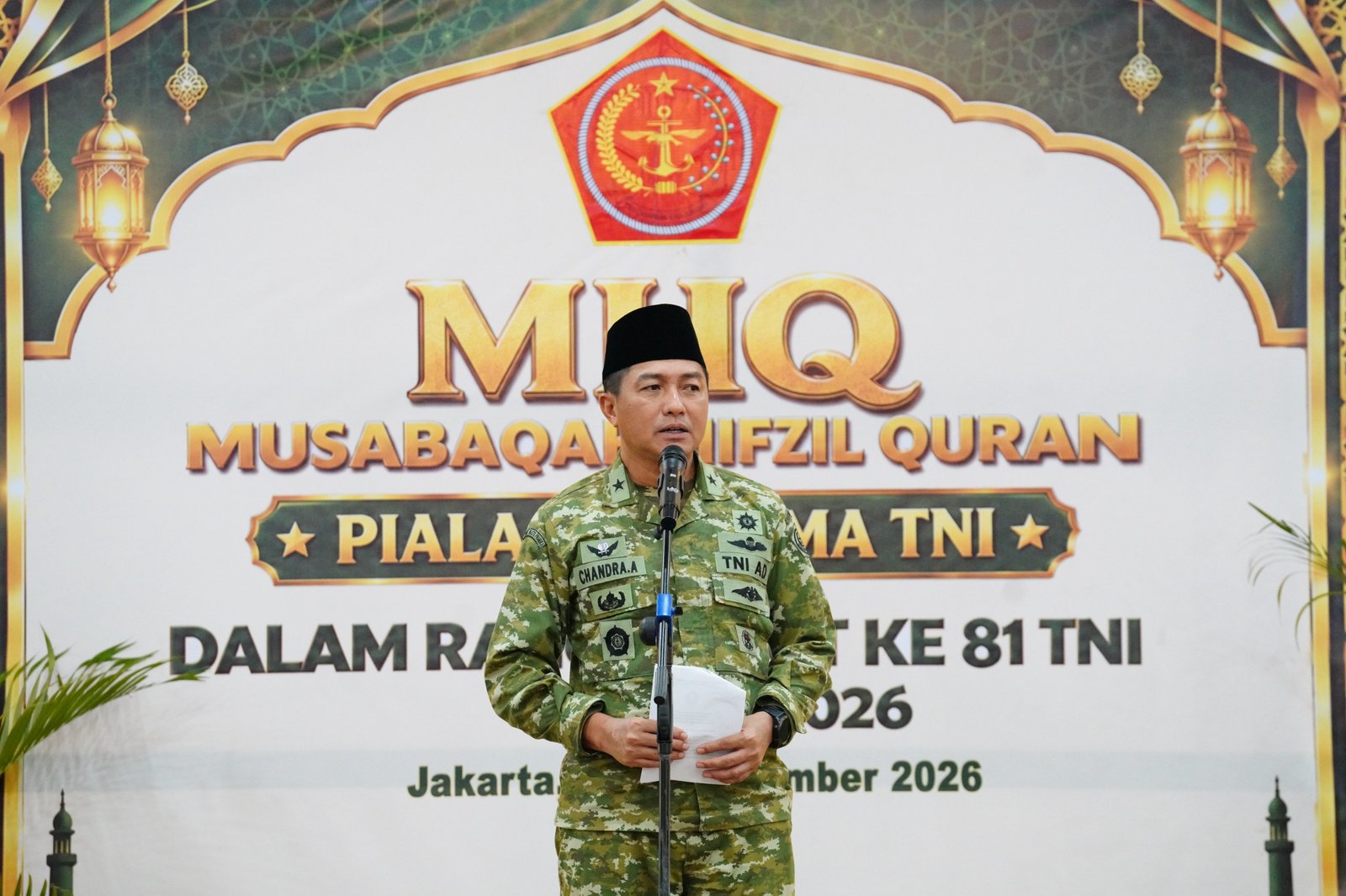 Kapusbintal TNI Buka MHQ Piala Panglima TNI