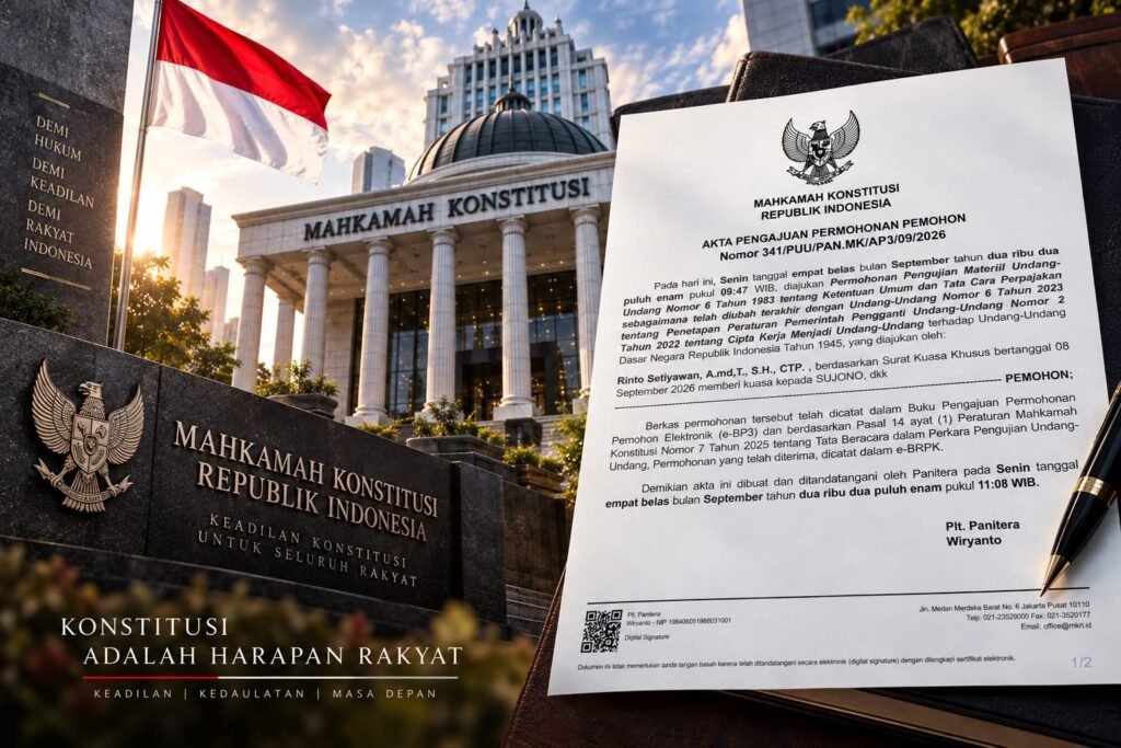 IWPI Ajukan Uji Materi UU KUP, Minta Batas Jelas Kewenangan Menteri Keuangan dalam Aturan Kuasa Wajib Pajak - Teropong Rakyat