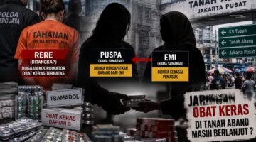 Paska Penangkapan Rere, Nama Baru Muncul dalam Dugaan Peredaran Obat Keras di Tanah Abang