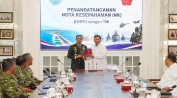 Panglima TNI Tandatangani Nota kesepahaman Dengan Kepala Badan Otorita Pengelola Pantai Utara Jawa