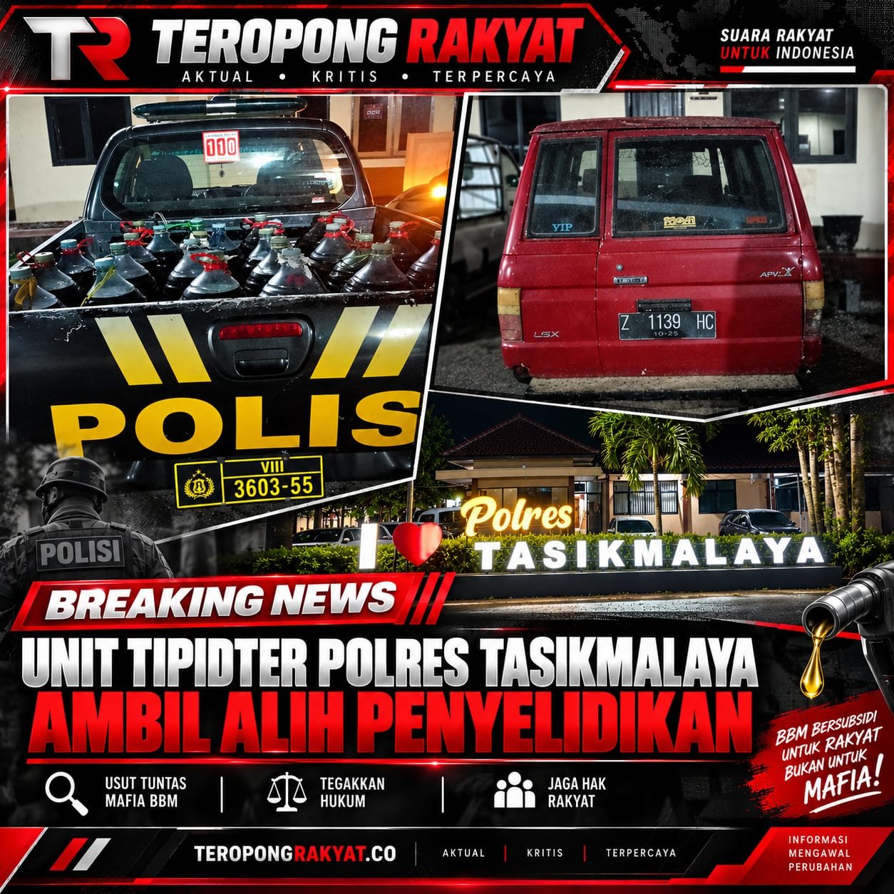Unit Tipidter Polres Tasikmalaya Ambil Alih Penyelidikan Dugaan Penimbunan BBM Bersubsidi