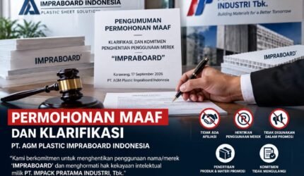 PT AGM Plastic Impraboard Sampaikan Permohonan Maaf dan Komitmen Hentikan Penggunaan Merek “IMPRABOARD” - Teropong Rakyat