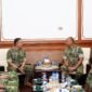 Pangkogabwilhan II Marsekal Madya TNI Muzafar, S.Sos., M.M., bersama Pejabat Utama Kogabwilhan II melaksanakan kunjungan kerja ke Markas Kodam VI/Mulawarman, 
