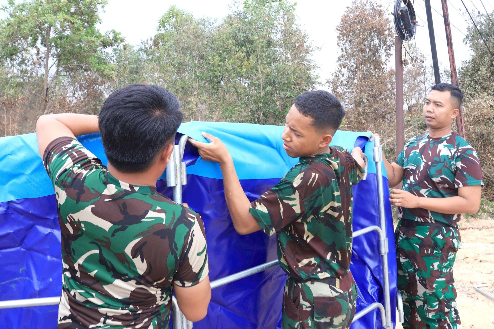 Respons Cepat Diperkuat, Lanud Sjamsudin Noor Siagakan Tangki Portable Untuk Penanganan di Titik Rawan Karhutla