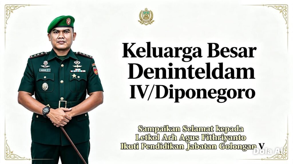 Detasemen Intelijen Kodam IV/Diponegoro Sampaikan Ucapan Selamat kepada Letkol Arh Agus Fithriyanto Ikuti Dikjab Golongan V - Teropong Rakyat