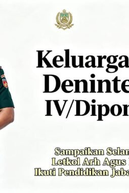 Detasemen Intelijen Kodam IV/Diponegoro Sampaikan Ucapan Selamat kepada Letkol Arh Agus Fithriyanto Ikuti Dikjab Golongan V