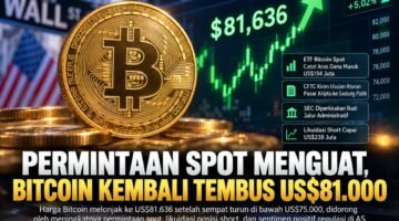 Permintaan Spot Menguat, Bitcoin Kembali Tembus US$81.000