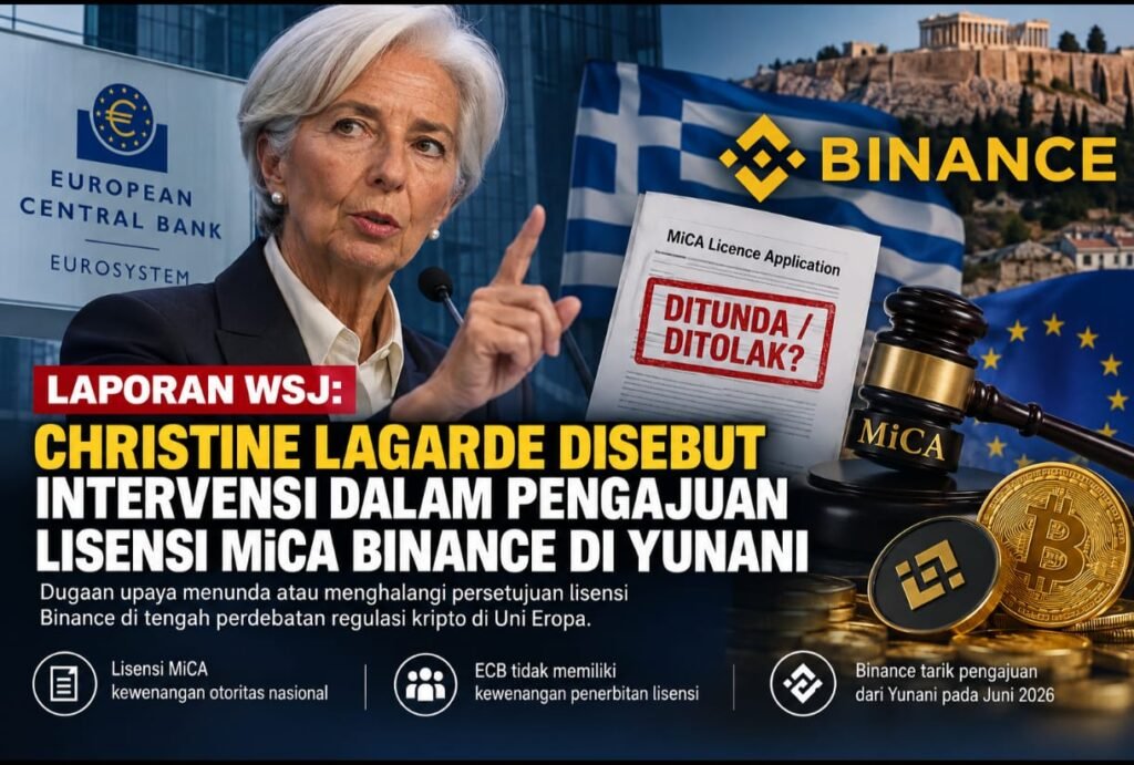 Laporan WSJ: Christine Lagarde Disebut Intervensi dalam Pengajuan Lisensi MiCA Binance di Yunani - Teropong Rakyat