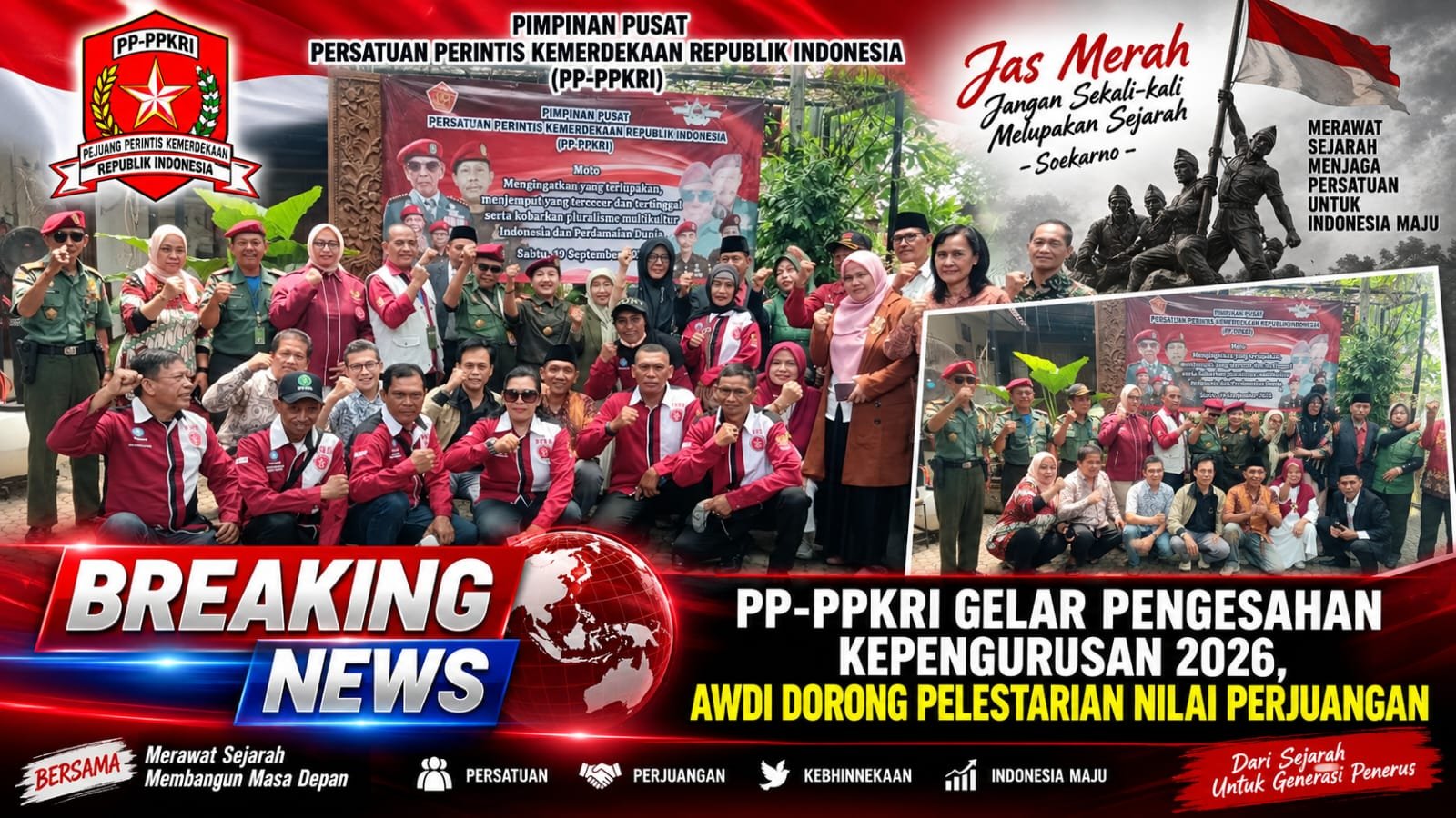 PP-PPKRI Gelar Pengesahan Kepengurusan 2026, AWDI Dorong Pelestarian Nilai Perjuangan