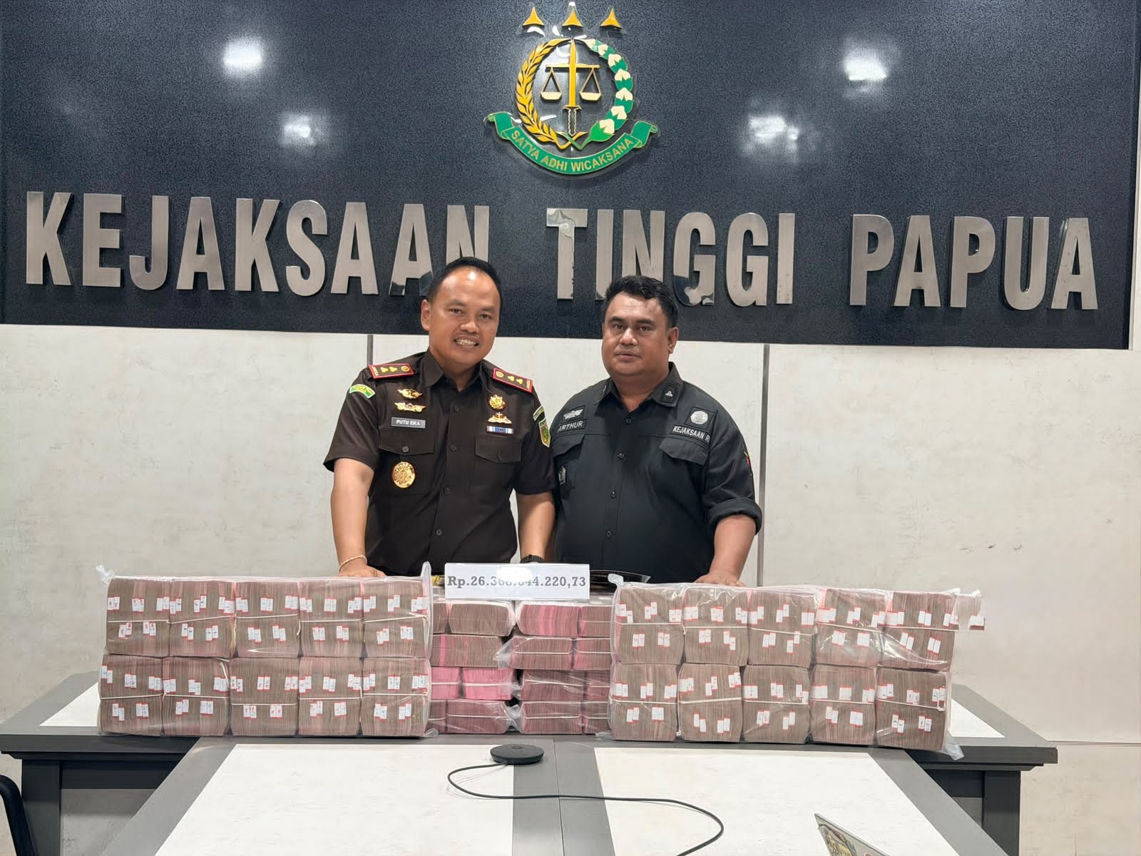 Putusan Mahkamah Agung Dieksekusi: Rp31,3 Miliar Korupsi Mimika Kembali ke KAS Negara