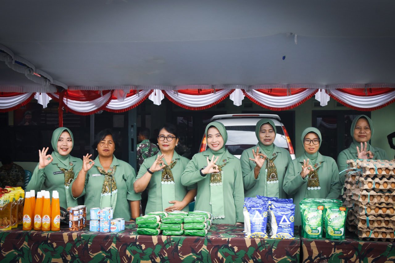 Kodim 1710/Mimika Gelar Bazar HUT TNI, Hadirkan Sembako Murah