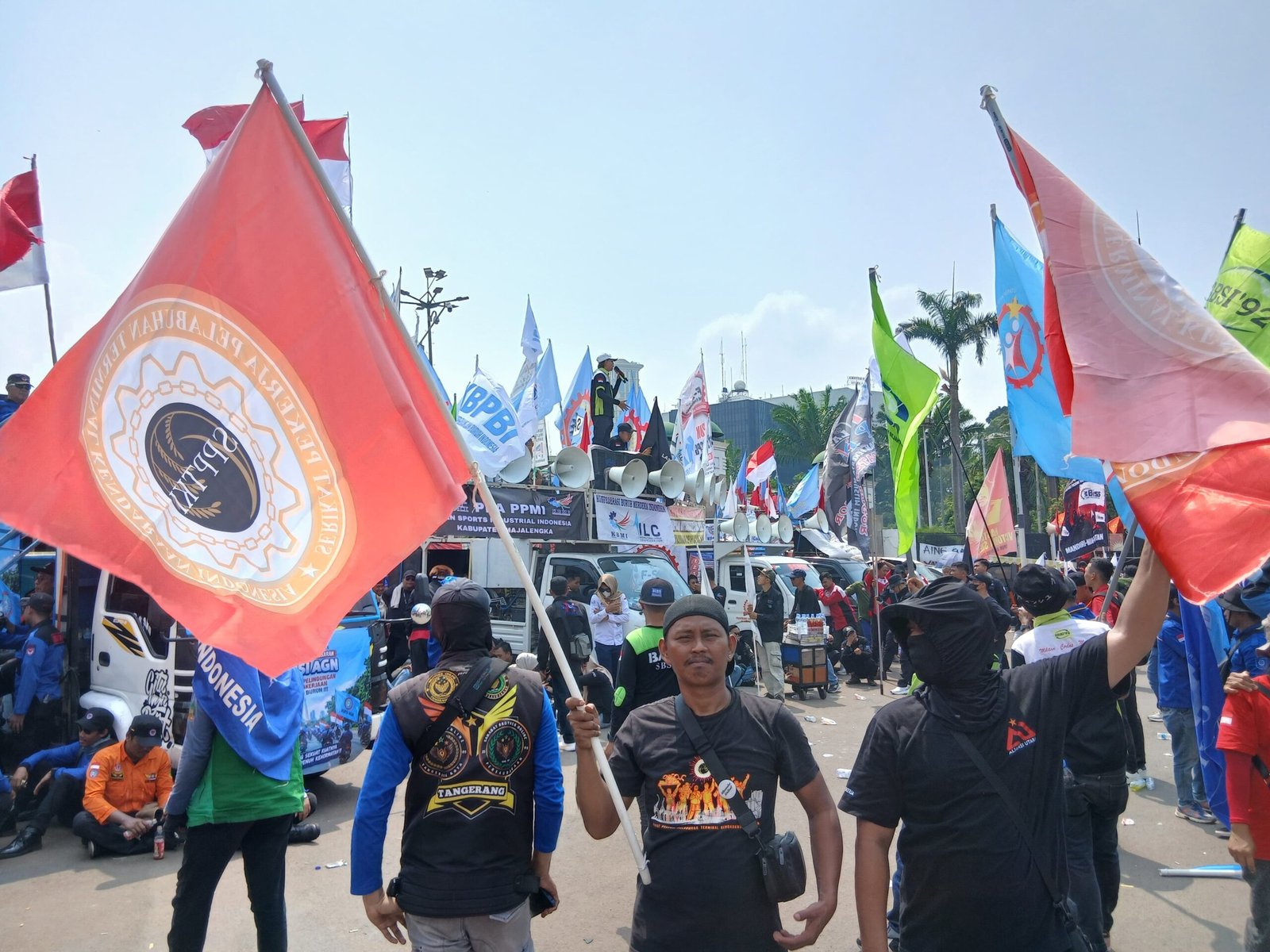 Aksi RUU Ketenagakerjaan, SPPTKI Tuntut Kepastian dan Kesejahteraan Buruh