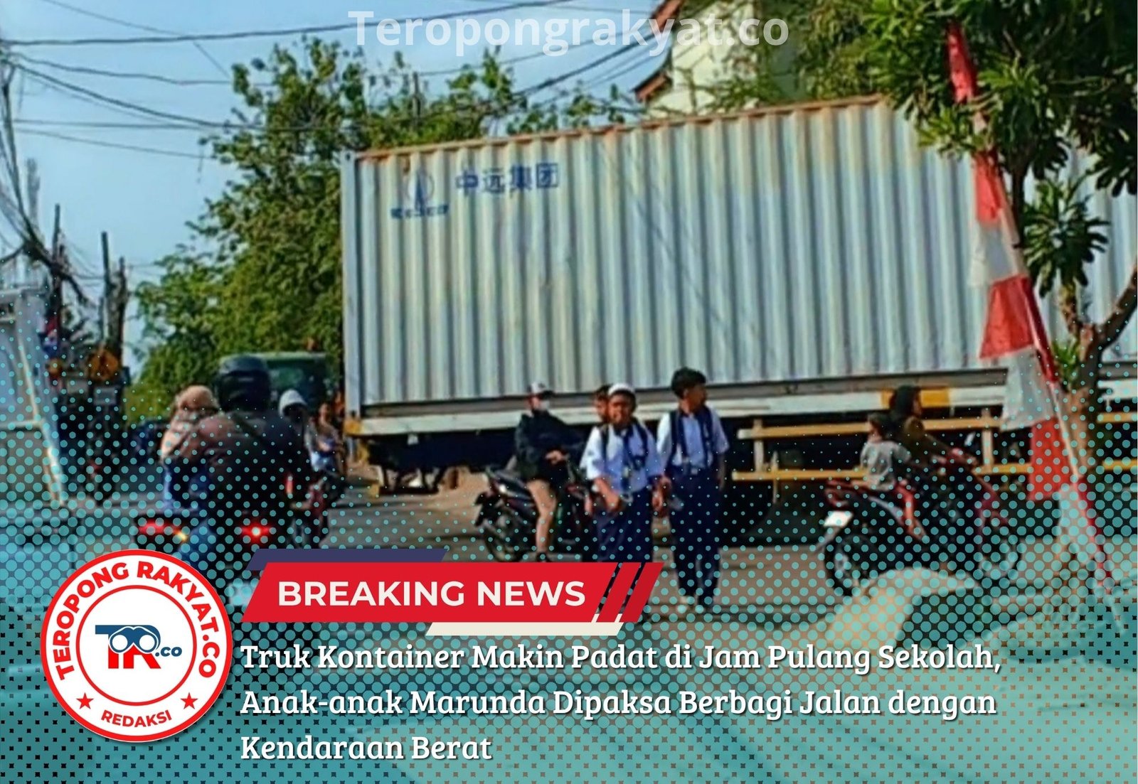 Truk Kontainer Makin Padat di Jam Pulang Sekolah, Anak-anak Marunda Dipaksa Berbagi Jalan dengan Kendaraan Berat