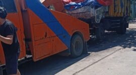 armada truk sampah milik Dinas Lingkungan Hidup dan Kebersihan (DLHK) Kota Tangerang dengan nomor plat B 9133 COQ terbakar pada Bulan Mei lalu.