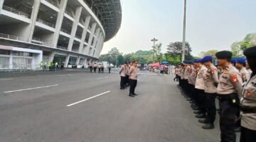 Pengamanan Laga Indonesia Vs Bangladesh, Kapolsek Kemayoran Pimpin 116 Personel di Plaza Tenggara GBK
