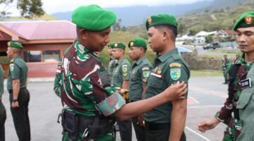 Kodim 1714/Puncak Jaya Gelar Syukuran Kenaikan Pangkat Bintara dan Tamtama