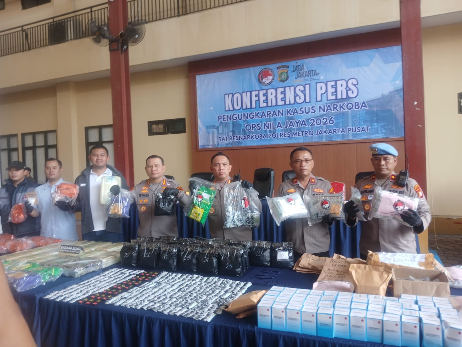 14 Hari Operasi Nila Jaya 2026, Polres Jakpus Selamatkan 1 JutaJiwa Manusia Akibat Narkoba