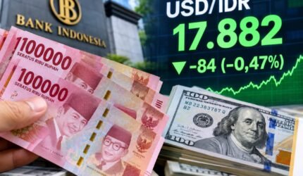 Dolar AS Turun, Rupiah Menguat 0,47 Persen ke Rp17.882 - Teropong Rakyat