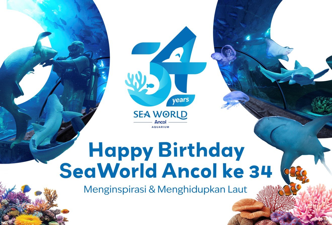 Sea World Ancol Rayakan HUT ke-34 dengan Semangat Menginspirasi dan Menghidupkan Laut