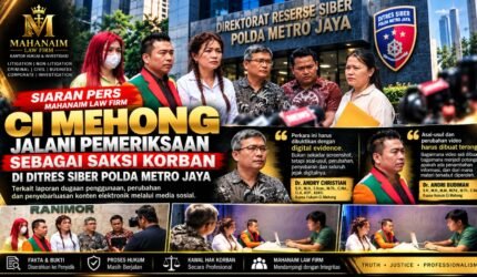 Ci Mehong Jalani Pemeriksaan sebagai Saksi Korban, Mahanaim Law Firm Soroti Jejak Digital dan Asal-Usul Video - Teropong Rakyat