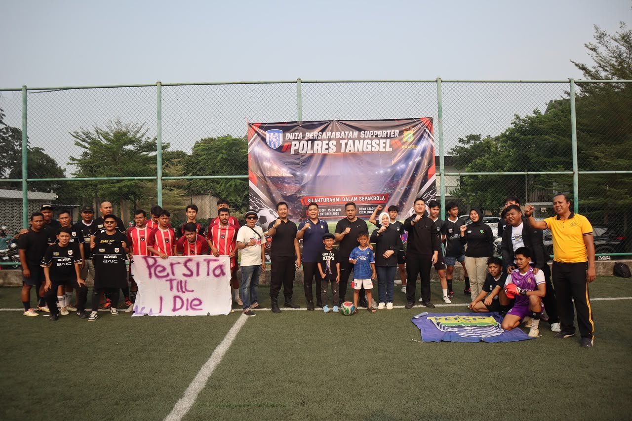 Pererat Persahabatan Antar Suporter, Polres Tangsel Gelar Duta Persahabatan Fun Football