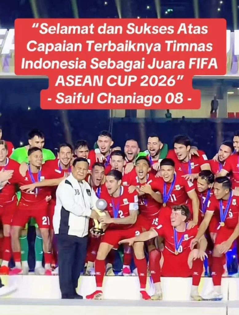 Portal Berita Indonesia dan Dunia Terkini Hari Ini, Update Harian Terbaru, Terlengkap, Tajam, Aktual dan Berimbang. Kebanggaan Tanpa Batas: Timnas Indonesia Juara ASEAN Cup 2026 — Bukti Semangat yang Tak Pernah Padam - Teropong Rakyat