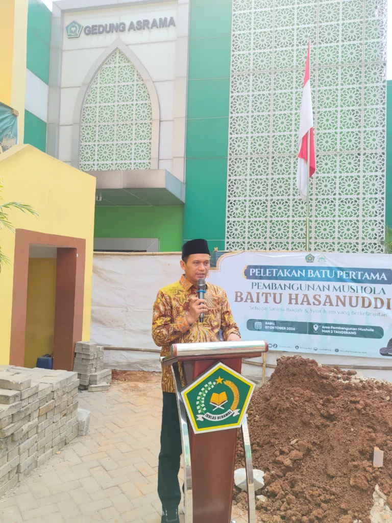 Kamenag Kab Tangerang Letakkan Batu Pertama Pembangunan Musalla MAN 2 - Teropong Rakyat