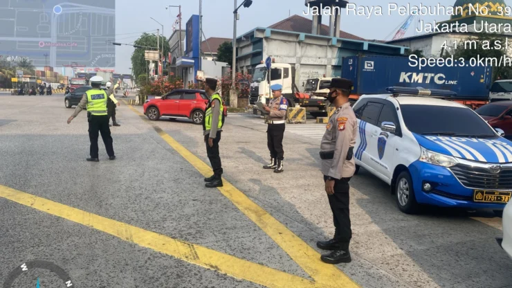 Sipropam Polres Pelabuhan Tanjung Priok, Laksanakan Pengecekan Gatur Lalin dan Apel Pagi.