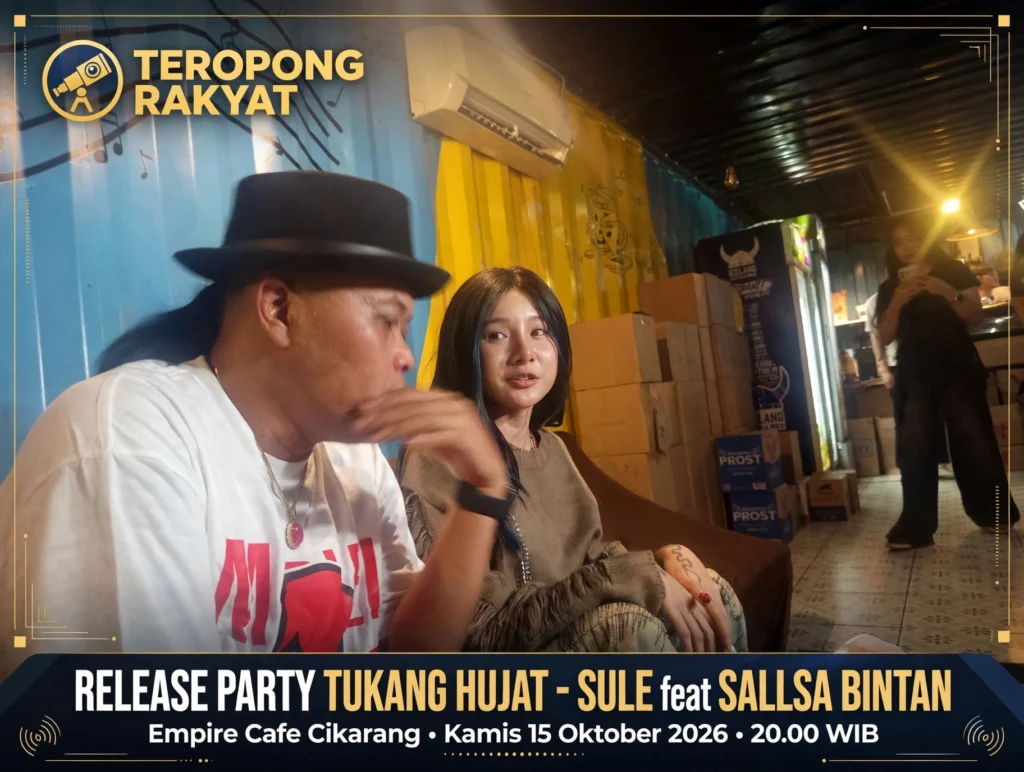 Portal Berita Indonesia dan Dunia Terkini Hari Ini, Update Harian Terbaru, Terlengkap, Tajam, Aktual dan Berimbang. Dari Empire Cafe Cikarang, Sule dan Sallsa Bintan Rilis "Tukang Hujat : Sindiran Pedas untuk Netizen Julid Dibungkus Hipdut Penuh Tawa - Teropong Rakyat